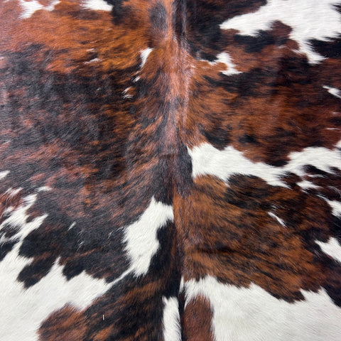 Tricolor Cowhide Rug (gorgeous) Size: 7.7x7 feet X-018 A