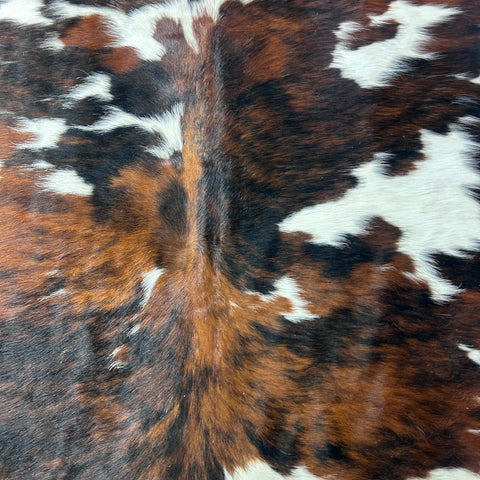 Tricolor Cowhide Rug (gorgeous) Size: 7.7x7 feet X-018 A