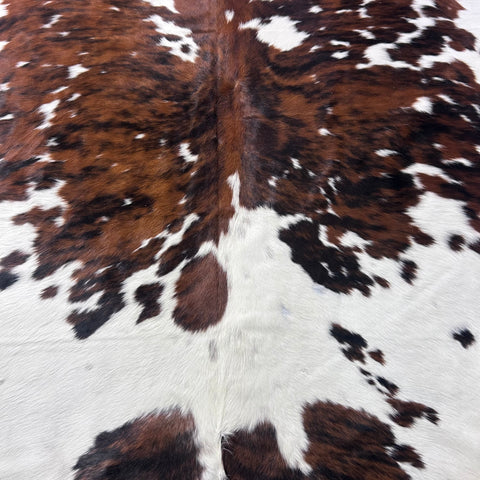 Tricolor Cowhide Rug Size: 8x7 feet X-019 A