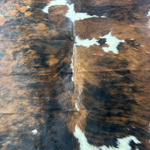 Tricolor Cowhide Rug Size: 8x7 feet X-022