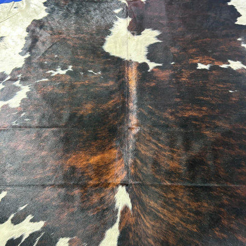 Tricolor Cowhide Rug Size: 8x7 feet X-029