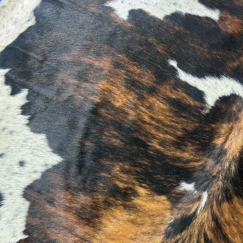 Tricolor Cowhide Rug (HUGE) Size: 8x7 feet X-031
