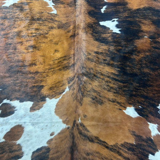 Tricolor Cowhide Rug (HUGE) Size: 8x7 feet X-032