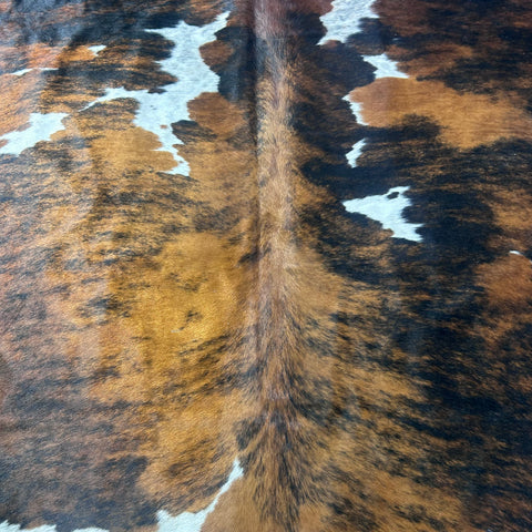Tricolor Cowhide Rug (HUGE) Size: 8x7 feet X-032