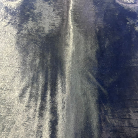 Dark Dyed Blue Cowhide Rug Size: 6.2x6 feet J-014