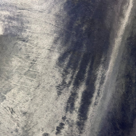 Dark Dyed Blue Cowhide Rug Size: 6.2x6 feet J-014