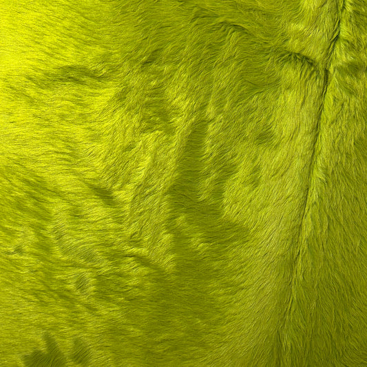 Dyed Lime Green Cowhide Rug Size: 6.2x6.2 feet D-933