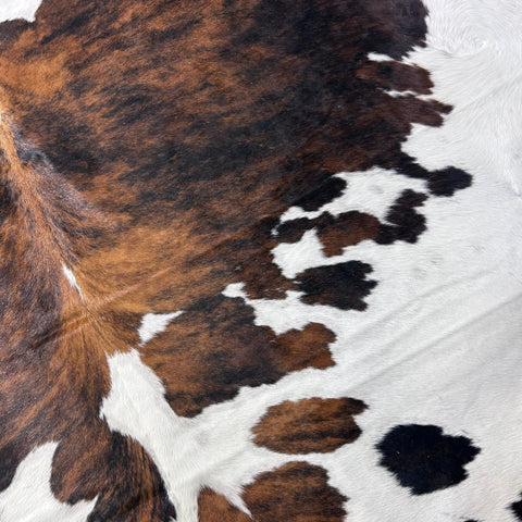 Tricolor Cowhide Rug (48.75 sq ft) Size: 8x7.2 feet Colombia-152