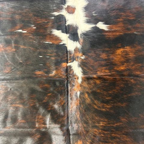 Tricolor Cowhide Rug (nice shiny hair) Size: 7x7 feet D-491