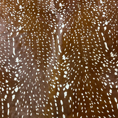 Axis Deer Print Cowhide Rug (medium) Size: 7.2x6 feet J-136