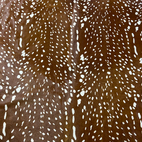 Axis Deer Print Cowhide Rug (medium) Size: 7.2x6 feet J-136