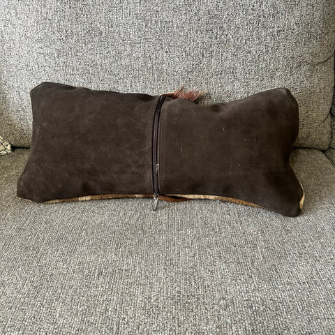 New Real Giraffe Hide Pillow Case 21x10 inches Genuine Giraffe Skin/ Suede Back