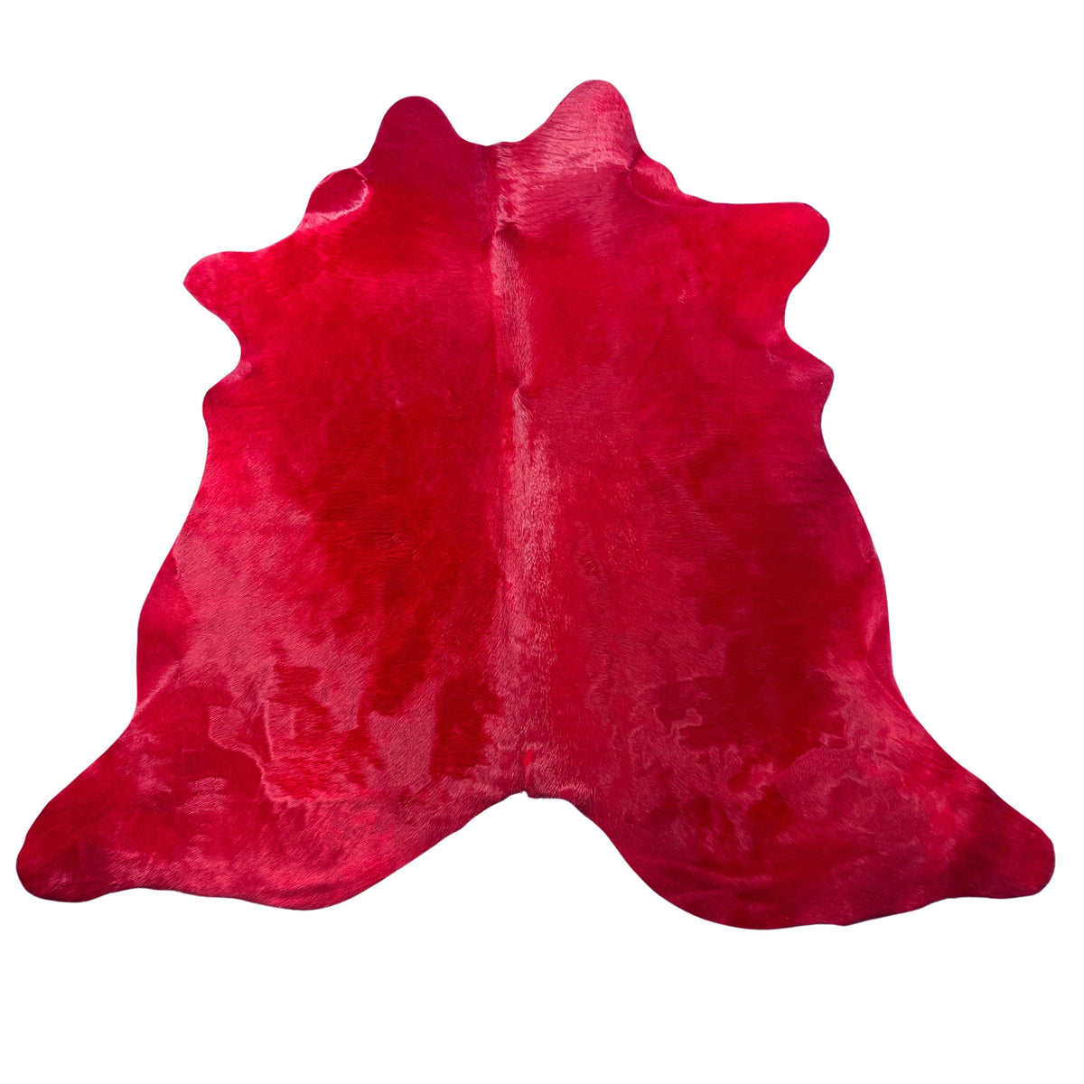 Dyed Red Cowhide Rug Size: 7x7 feet J-007