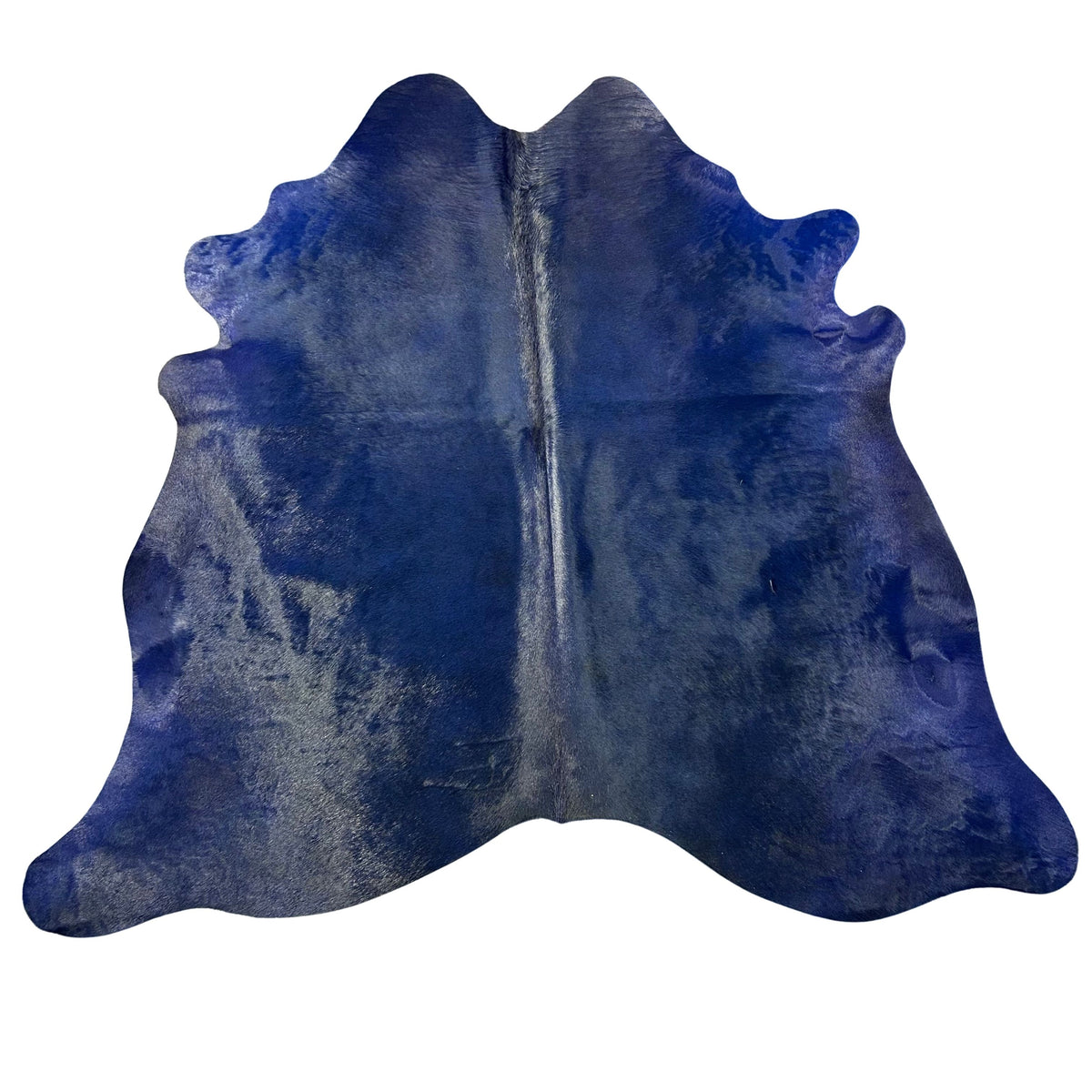 Dyed Blue Cowhide Rug (1 small cut) Size: 6.2x6 feet J-017