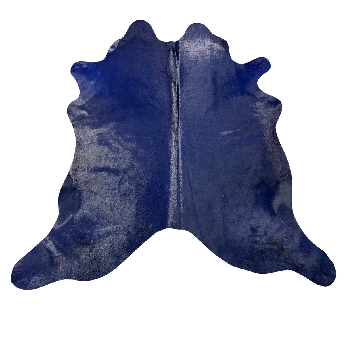 Dark Dyed Blue Cowhide Rug Size: 7x6.7 feet J-018