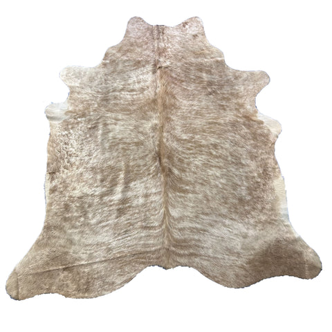 Light Beige Brindle Cowhide Rug (1 patch) Size: 7x6 feet J-047