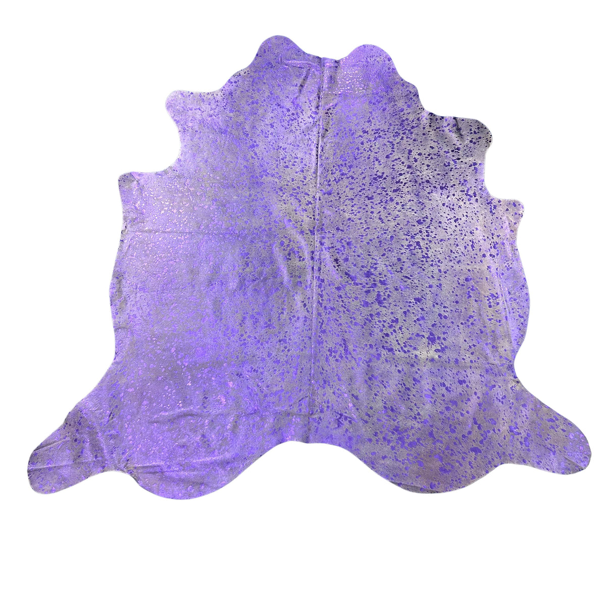 Purple Metallic Acid Washed Cowhide Rug Size: 7.5x8 feet J-060