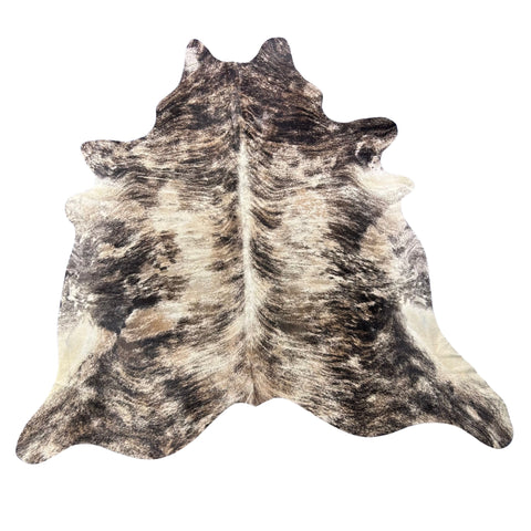 Light Brindle Tricolor Cowhide Rug Size: 7.5x6.5 feet J-068