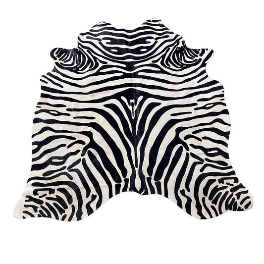 Upholstery Zebra Cowhide Rug Size: 6x6 feet J-071