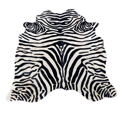 Upholstery Zebra Cowhide Rug Size: 6x6 feet J-071