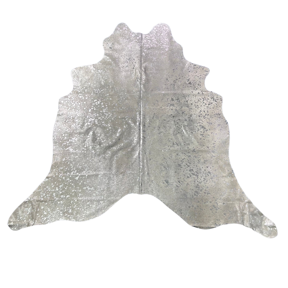 Silver Metallic Cowhide Rug Size: 7x7 feet J-125