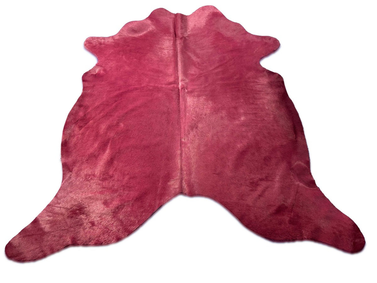 Dyed Raspberry Cowhide Rug Size: 7x7 feet M-1671