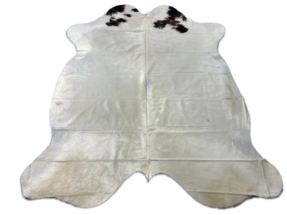 Almost Solid White Cowhide Rug Size: 7x6.5 feet M-1681