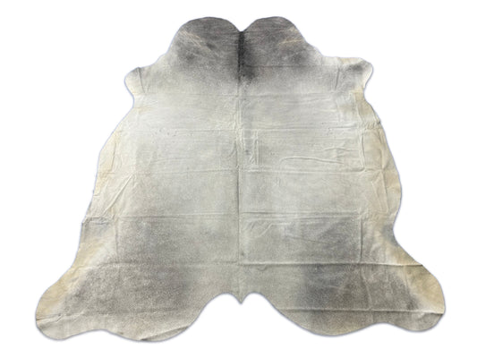 Solid Grey Cowhide Rug Size: 7.5x6.7 feet M-1682