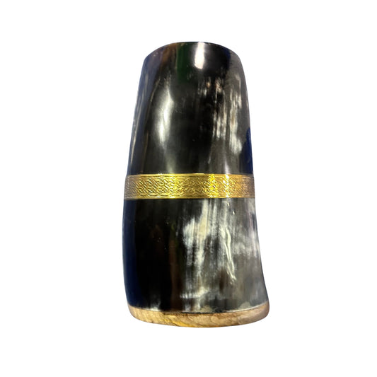 Viking Drinking Mug - Viking Drinking Mug - Viking Drinking Mug Ox Horn Drinking mug with Viking Motive