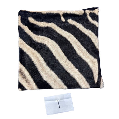 Real Zebra Skin Pillow Cover 17X17" #1