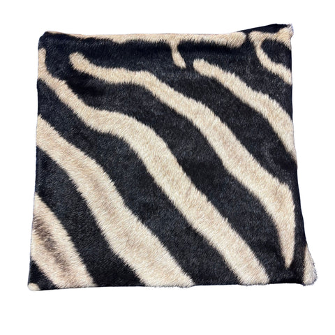 Real Zebra Skin Pillow Cover 17X17" #1