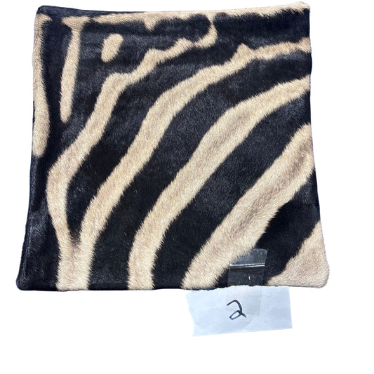 Real Zebra Skin Pillow Cover 17X17" #2