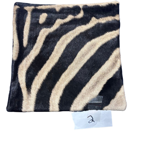 Real Zebra Skin Pillow Cover 17X17" #2