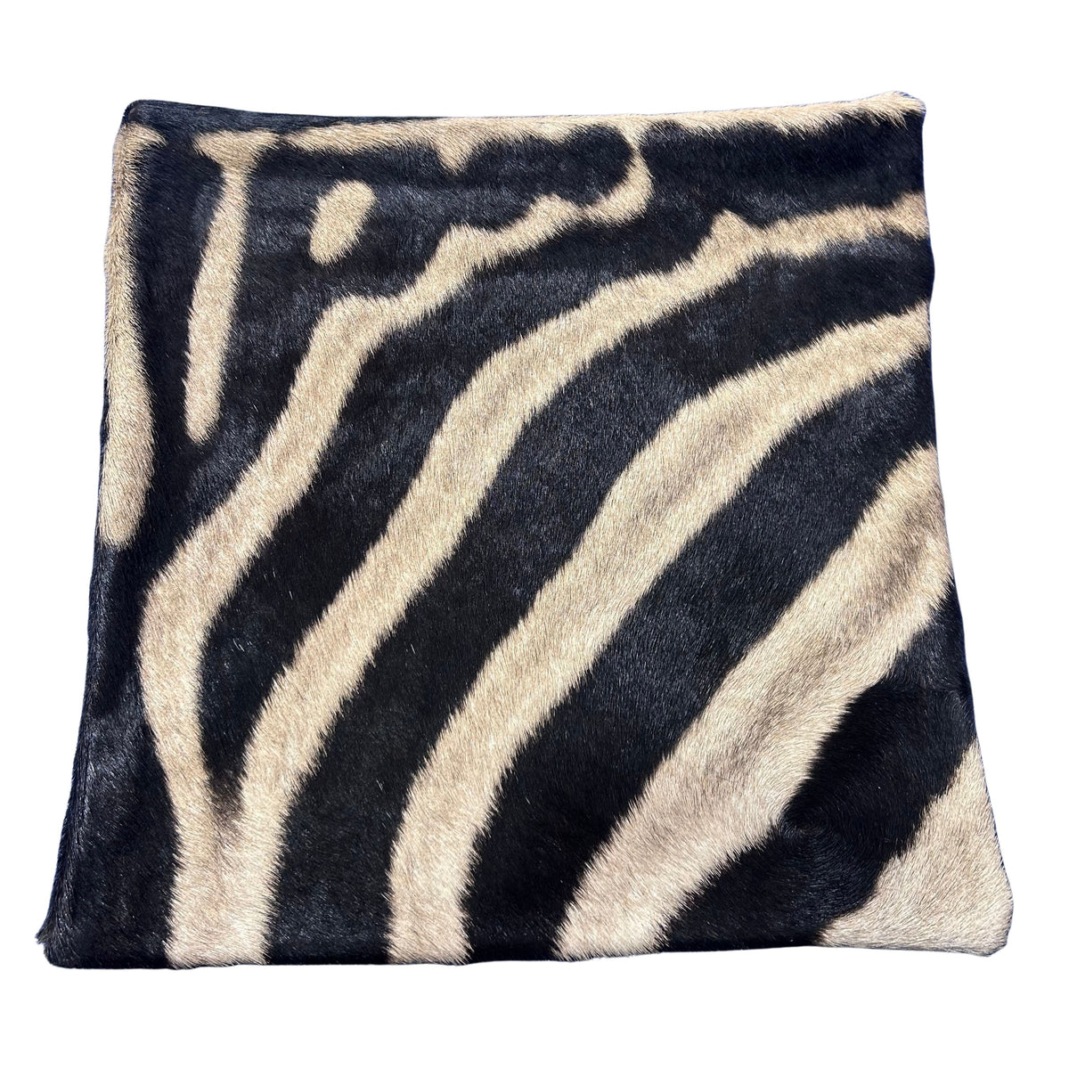 Real Zebra Skin Pillow Cover 17X17" #2