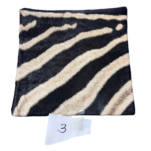 Real Zebra Skin Pillow Cover 17X17" #3