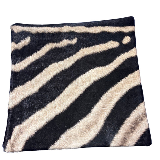 Real Zebra Skin Pillow Cover 17X17" #3
