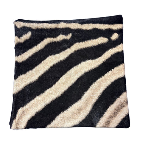 Real Zebra Skin Pillow Cover 17X17" #3