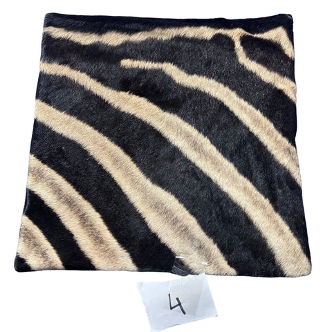 Real Zebra Skin Pillow Cover 17X17" #4