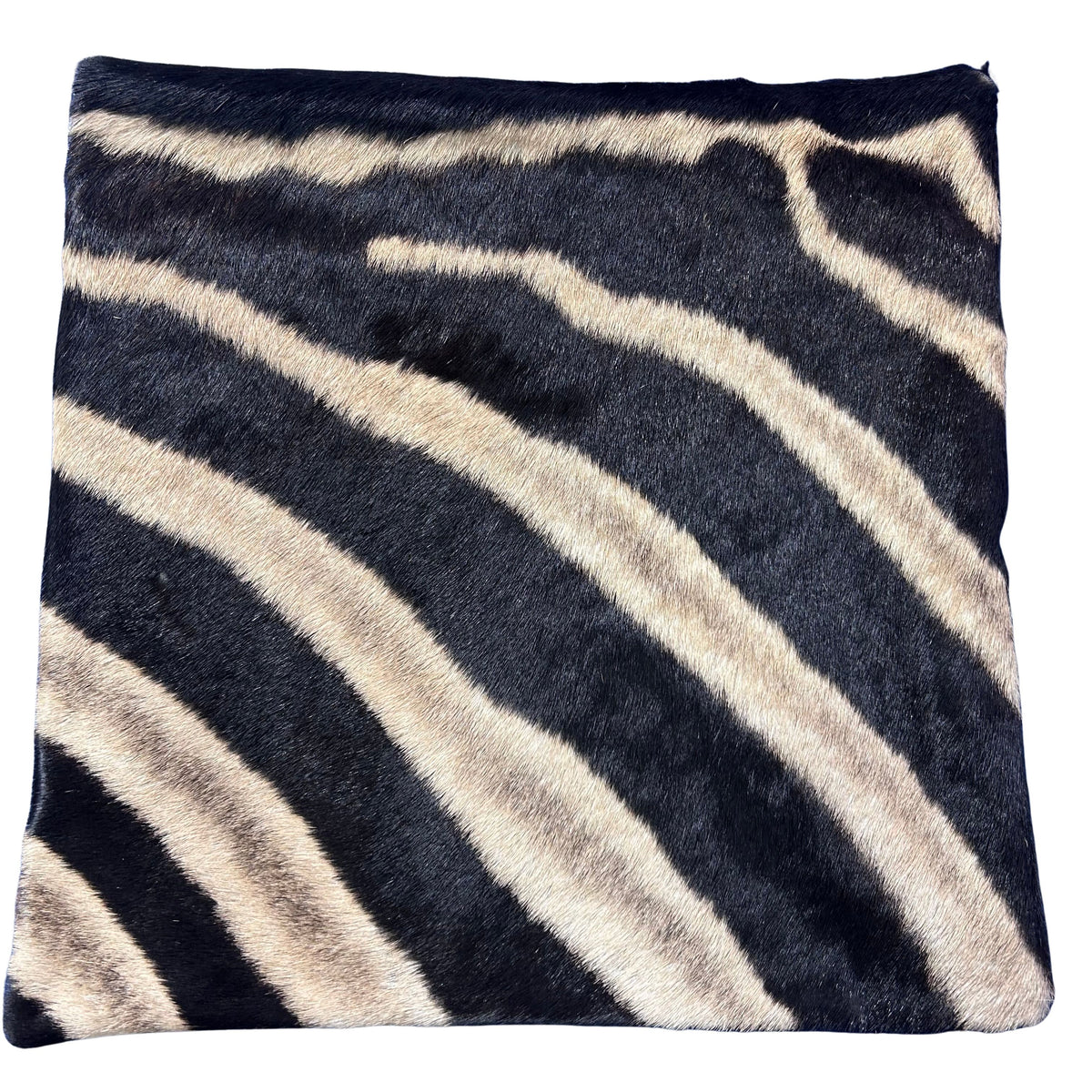 Real Zebra Skin Pillow Cover 17X17" #4