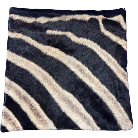 Real Zebra Skin Pillow Cover 17X17" #4