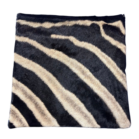 Real Zebra Skin Pillow Cover 17X17" #4
