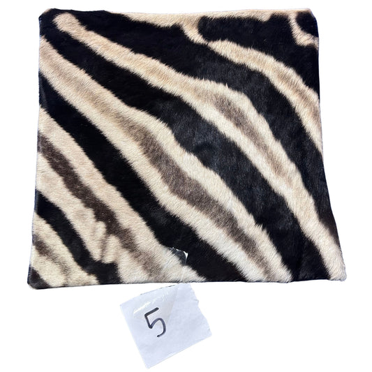 Real Zebra Skin Pillow Cover 17X17" #5