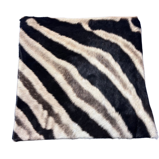 Real Zebra Skin Pillow Cover 17X17" #5