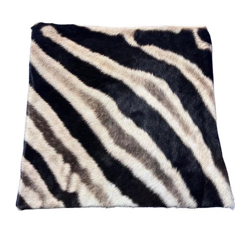 Real Zebra Skin Pillow Cover 17X17" #5