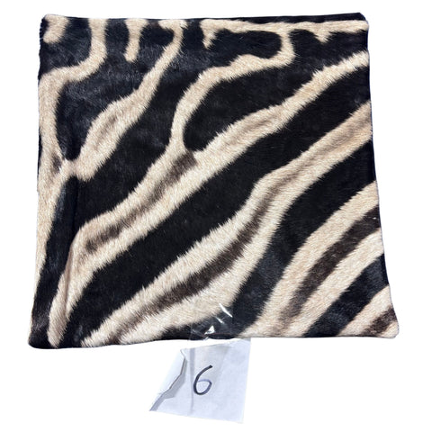 Real Zebra Skin Pillow Cover 17X17" #6