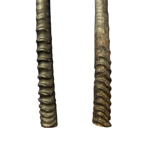 2 Real Oryx Horns - 2 Genuine Gemsbok Horns - Real Horns Antler Arts and Crafts - Around 27" long Good for Door Handle, horn fixtures, craft