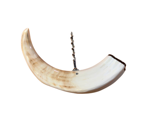 Pig Teeth Warthog Tusk Bottle Opener, Cork Screw, Wine Bottle Opener - Average Size: 6 inches long