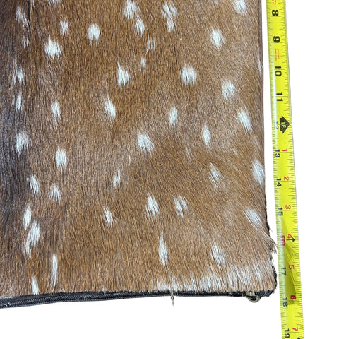 Axis Deer Pillow Case 18"X18" Chital Deer Leather Pillow Cover # 1 (exact one!)