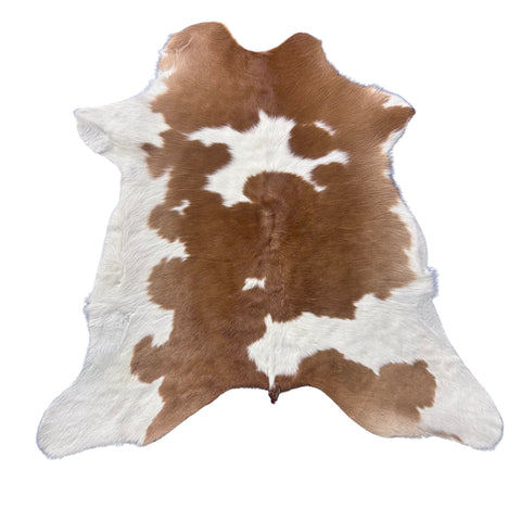 Light Brown and White Calf Skin (longish hair) Size: 39x35" X-002