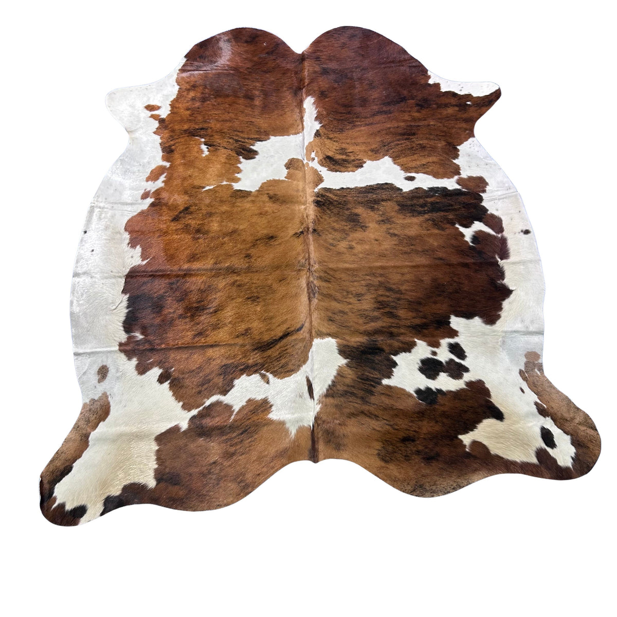 Tricolor Cowhide Rug (39 sq ft) Size: 7x6.5 feet X-010
